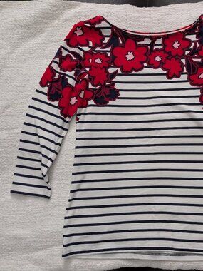 Red White & Black Talbots XS Tee ¾
